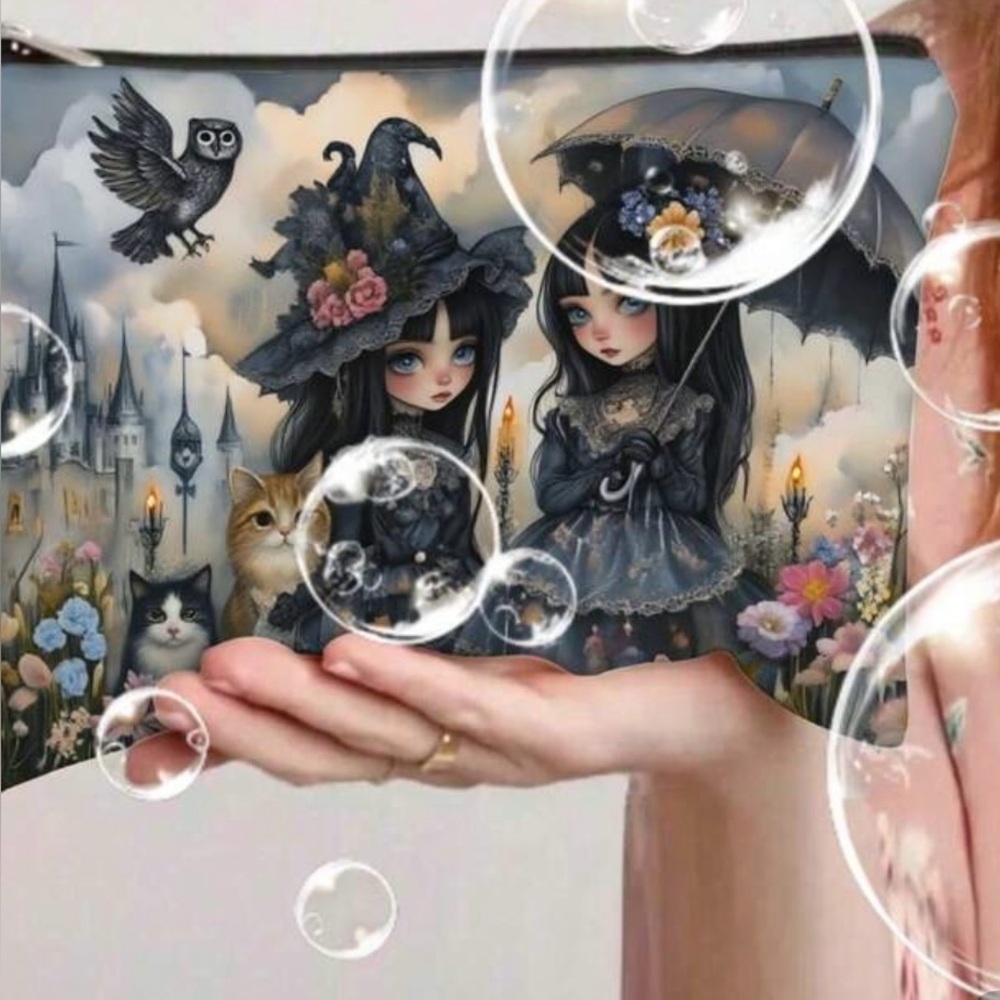 Gothic Art Clutch with Dark Fantasy Design. BRAND NEW NO TAGS